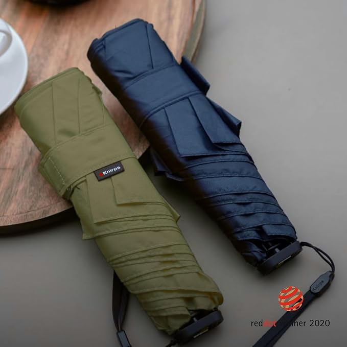 Knirps US.050 Ultra Light Pocket Size Manual Rain Umbrella with Carrying Case