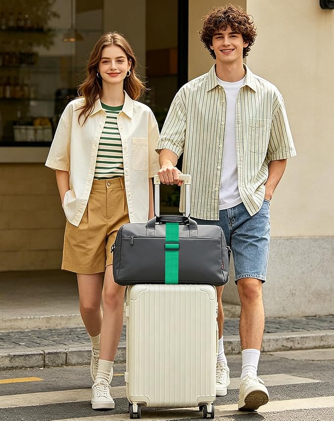 Luggage Connector Straps for Suitcase, Adjustable Travel Belt for Carry on Bag, Backpack, Accessories, Thickened Elastic Add A Bag Bungee Strap, 2 Pack