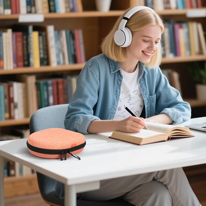 Hard Shell Headphone Case - Durable Zipper Travel Case Portable Carrying Pouch Bag Compatible with Sony WH-CH520/WH-CH720N, JBL Tune 510BT/720BT/520BT/770NC, Soundcore Q20 Q20i Q30, Jlab Headphones