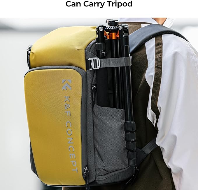 K&F CONCEPT Professional Camera bag Backpack 25L Large Capacity Camera Case with Raincover 15.6 Inch Laptop Compartment Compatible with Canon/Nikon/Sony/DJI Mavic Drone Travel Camera Backpack