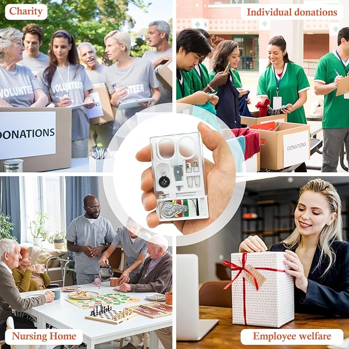25 Boxes Mini Travel Sewing Kit Quick Fix Sewing Kits Bulk Basic Portable Pre Threaded Needle Emergency Repair Tool for Christmas Gifts Beginner Traveler Home Hotel (White)