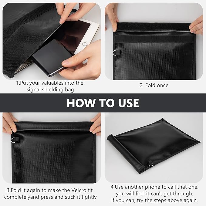 Simket Faraday Bags for Tablets 10"x15"(1 Pack) Signal Blocking Faraday Cage, Cell Phone Signal Blocker, Anti-Tracking RFID Faraday Pouch, Blocking All Tpye of Signal Bag