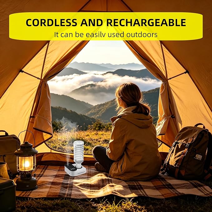 Portable Desk Nano Humidifier for Travel with Auto Shut-Off Nightlight USB Rechargeable Large Spray Quiet 23dB for Home Office Car Hotel Plant Bedroom