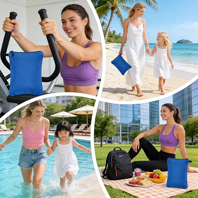Waterproof Wet Dry Bag, Reusable Zipper Swim Bag, Wet Dry Separation Storage Bag for Baby Cloth Diaper, Swimsuit, Yoga Gym Clothes, Travel Beach Pool Daycare