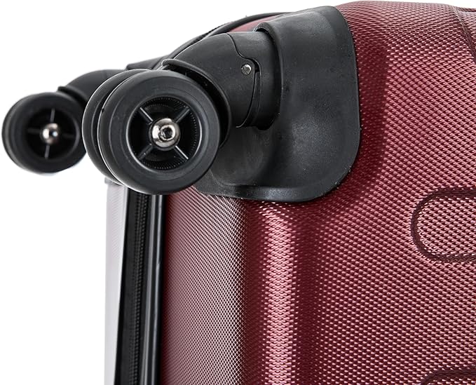 DUKAP INTELY Hardside Luggage Set with Spinner Wheel | Spacious Traveling Suitcase Travel Suitcases with TSA Lock and Ergonomic GEL Handle | 2 Piece Set (20"/28") | Red