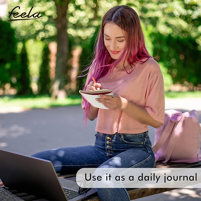 feela 36 Pack Soft Cover Journal Bulk, Lined Blank Travel Journal for Women Men Writing, Notebooks College Ruled for Work, Note Taking Notebook School Business Supplies, 8.2” x 5.5”, A5, Pink