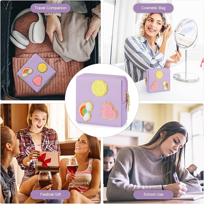 airogym Period Bag for Ladies, Sanitary Napkin Storage Bag, Functional PU Leather Sanitary Pad Bags for Panty Liners, Tampons, Menstrual Cup Pouches, Sanitary Pads Organizer