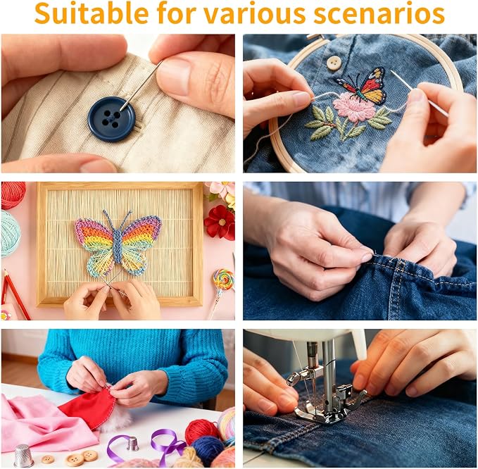 66 Color Sewing Kit for Adults,305 Pcs Sewing Thread Kit,Portable Needle and Thread Kit for Sewing,for Adults, Kids, Beginner, Home, Travel, Emergency Sewing Kits
