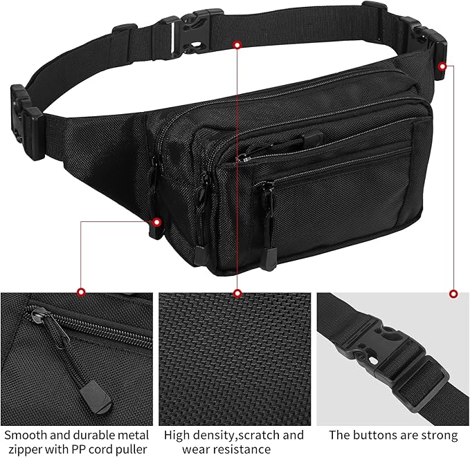 Fanny Pack for Women for Work,Multi-purpose Waist Bag for Travel & Sporting Event