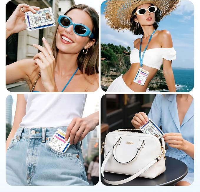 Mayski Slim Wallet, Credit Card Holder for Women, Minimalist Front Pocket RFID Blocking Card Cases, Small Wallet Women Men(Flower)