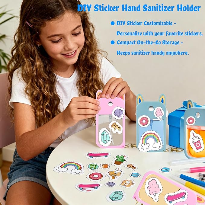 MEMOVAN Hand Sanitizer Spray Case Compatible with Touchland with Keychain for Power Mist and Glow Mist -2pcs