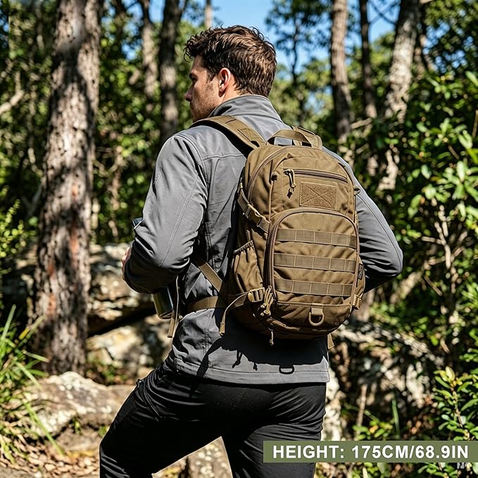Mardingtop Small Tactical Backpack,Molle Hiking Backpack for Backpacking,Cycling and Biking,15L/25L Backpack