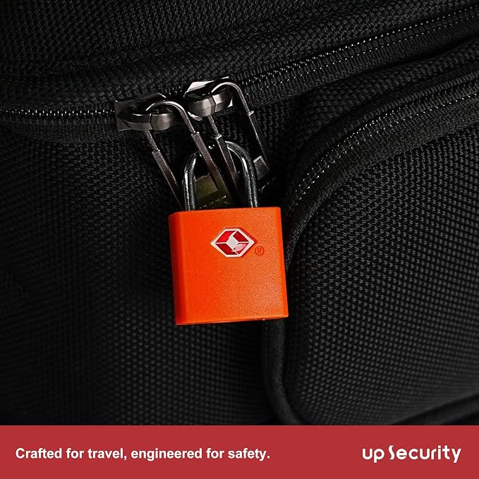 Luggage Locks TSA Approved Travel Essentials, Small Padlock with Key, TSA Locks for Luggage, Suitcase, Same Keyed Padlock for Bag, Backpack, Purse Zipper, Case, Toolbox, Outdoor Use