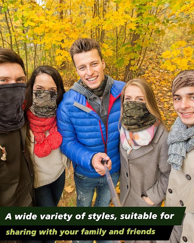 Cuffbow 12 Pack Neck Gaiters Face Mask Balaclava for Men Women Cooling Neck Gaiter Summer UV Protection Scarf