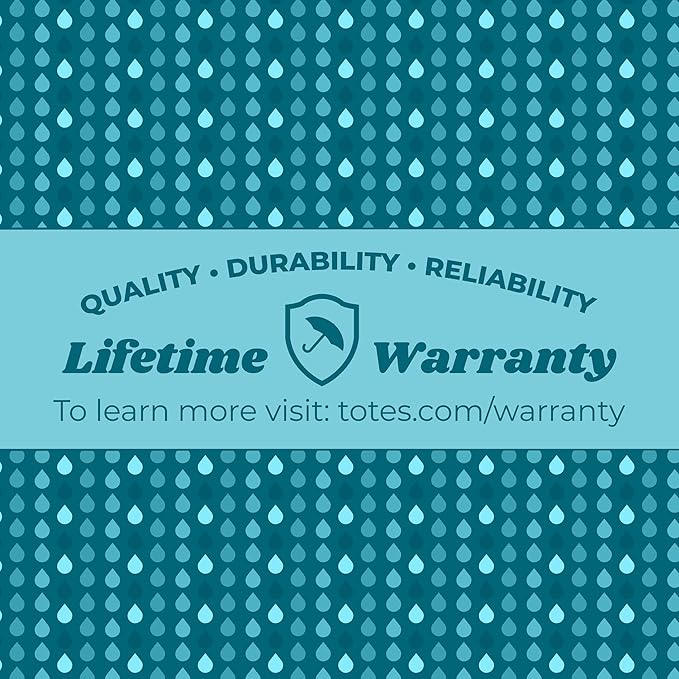 Totes Compact Auto Open Folding Umbrella with Enhanced Visibility