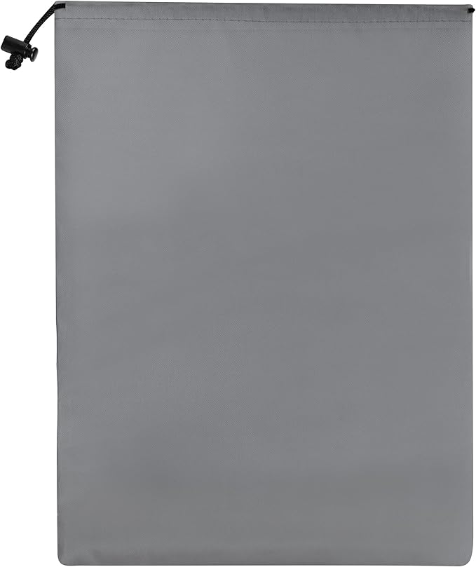 PALTERWEAR Drawstring Pouch with Toggle (9 x 12 Inch, 12 Pack, Grey) Nylon Cinch Bag for Travel, Gym, Hobby and Storage