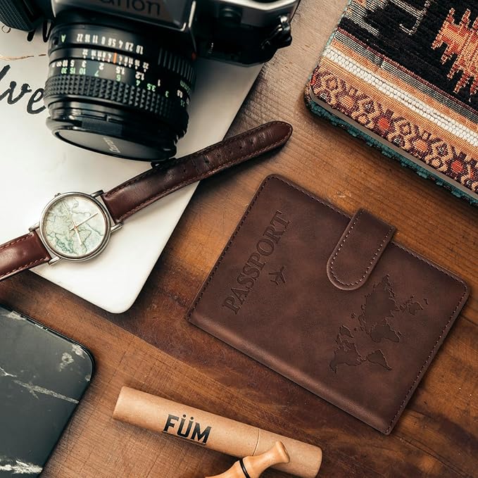 Passport Holder for Travel Women and Men RFID Passport Holder with Card Slots Holder Passport Case Passport cover Passport Wallet Travel Essentials and Accessories