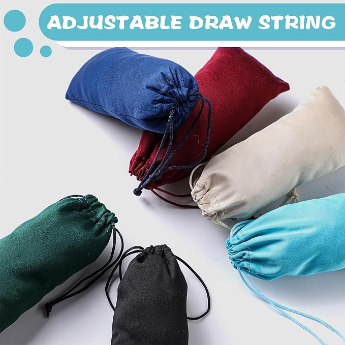 Shinylin 24 Pcs Sunglass Pouch Drawstring Microfiber Pouch Multicolor Soft Sunglasses Case Sunglasses Bag Eyeglass(Neutral Colors,Vintage)