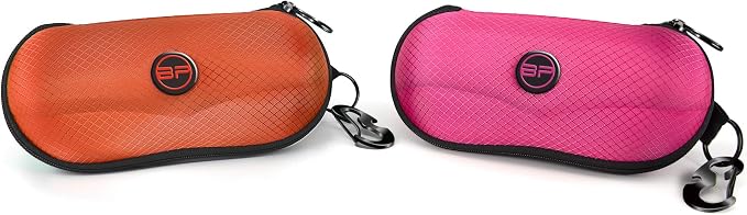 BLUPOND Sunglasses Case Semi Hard EVA Shell with Metal Hanging Hook Belt Clip Sun Glasses Storage