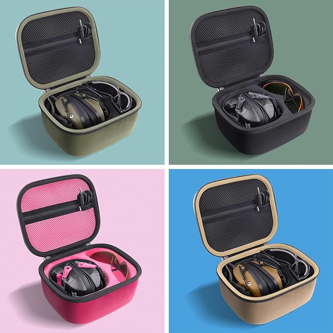 Storage Case Compatible with Walkers Razor Slim/Howard Leight Honeywell Impact Sport Electronic Ear Protection Muffs