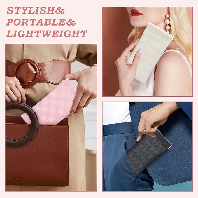 eyeglasses bag Soft Glasses bag, Portable Squeeze Top Sunglasses Case Travel for Women Girls
