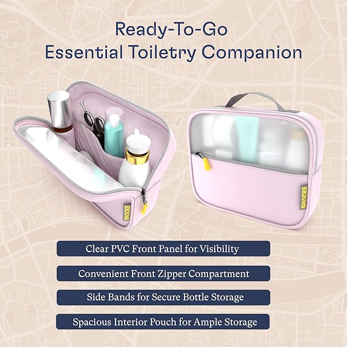 Shacke 8 Set Packing Cubes for Travel – Complete Luggage Organizer Set with Laundry, Shoe, Toiletry & Accessories Bag, Suitcase Travel Organizer (Petal Pink)