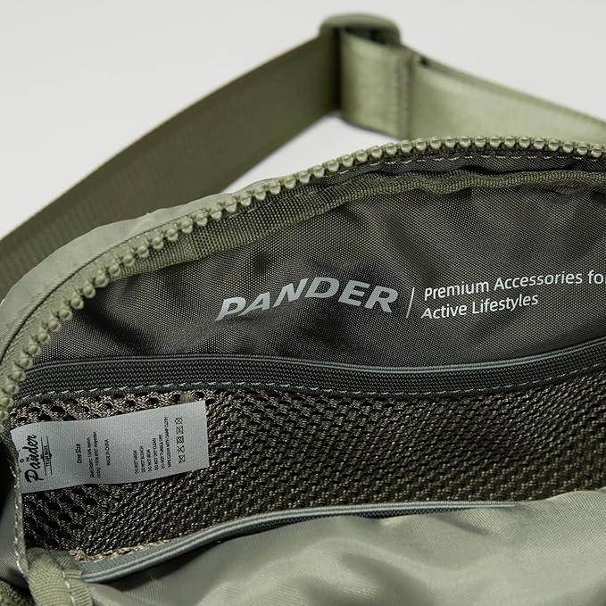 Pander Belt Bag Large 2L, Nylon Fanny Pack Purse for Women and Men with Adjustable Strap