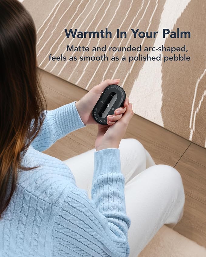Hand Warmers Rechargeable 2 Pack, Magnetic Alloy Handwarmer 7000 mAh Reusable, Instant Heating UP to 131°F, 15 Hours Long Lasting Palm Pocket Heater, Gifts Packing for Skiing,Hunting,Camping,Golf