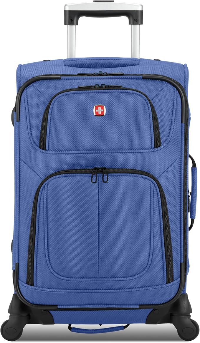 SWISSGEAR Sion Softside Expandable Spinner Luggage Durable Lightweight Travel Suitcase, Regatta, Carry-On