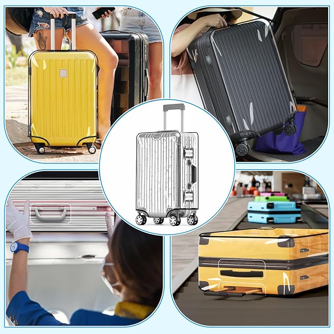 Yotako Clear PVC Suitcase Cover Protectors 28 Inch Travel Luggage Cover for Wheeled Suitcase 28''