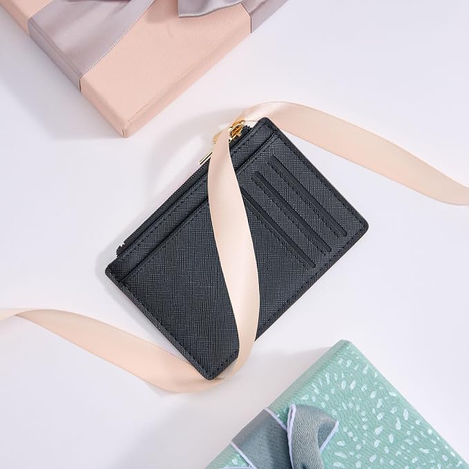 Tipmile Business Credit Card Holder for Men, Slim RFID Blocking Wallet, Small Minimalist Pocket Wallet, Mens Gift, Crosshatch Black