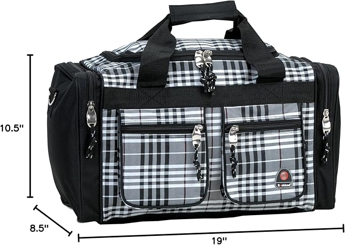 Rockland 19" Polyester Duffel Bag, Black Cross