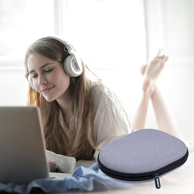 Ginsco Headphone Case Compatible with JBL Tune 510BT/520BT/500BT with Sony WH-CH520/510, Ultra-Slim Hard Shell Headphone Case for On Ear Headphones (Gray)