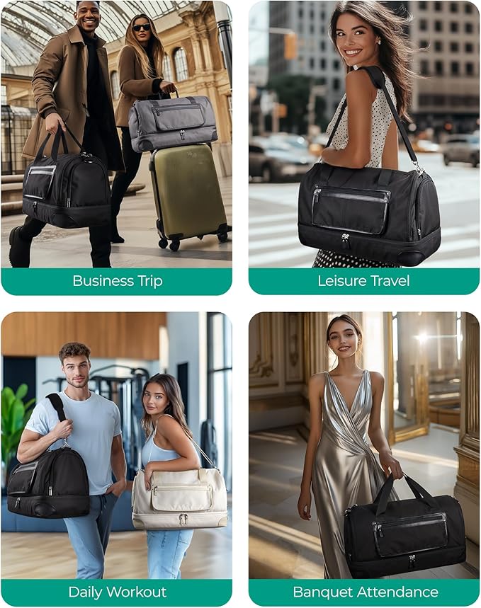 BAGSMART Medium Garment Bags for Travel, Convertible Travel Garment Duffle Bag Suit Bags for Women, 2 in 1 Garment Bags with Shoe Compartment