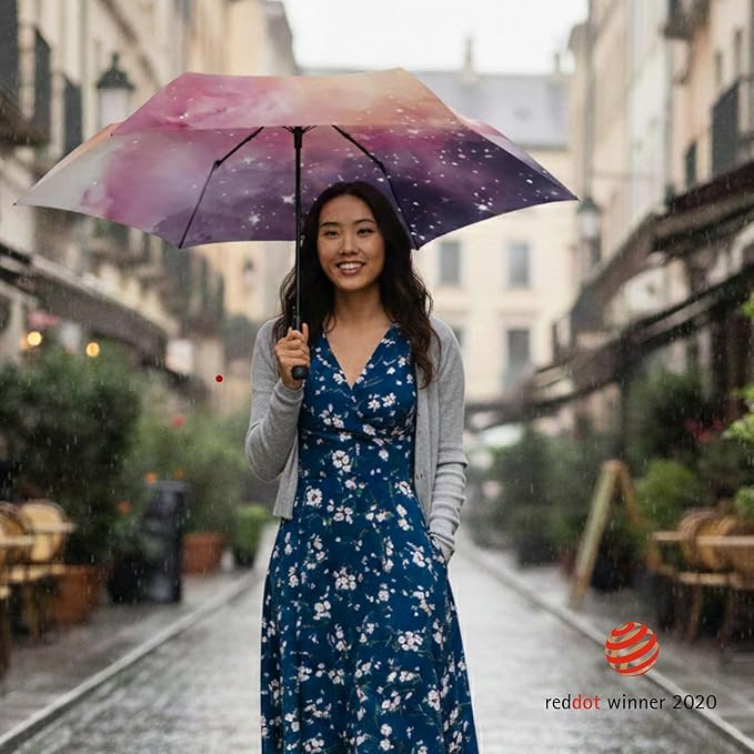 Knirps US.050 Ultra Light Pocket Size Manual Rain Umbrella with Carrying Case