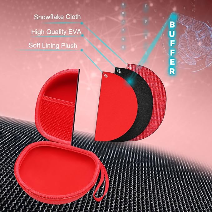 Headphone Headset Case for Beats/JBL/JLab/TOZO/BERIBES/Picun/KVIDIO Noise Cancelling Over-Ear Foldable Headphone (Red)