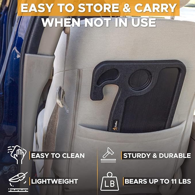 EcoNour Steering Wheel Desk for Toyota Corolla 2020-2024 2025 2026 2-in-1 Car Tray Table Laptop Car Mount with Pen Holder Food Tray for Eating with Drinks Holder Multipurpose Travel Car Accessories