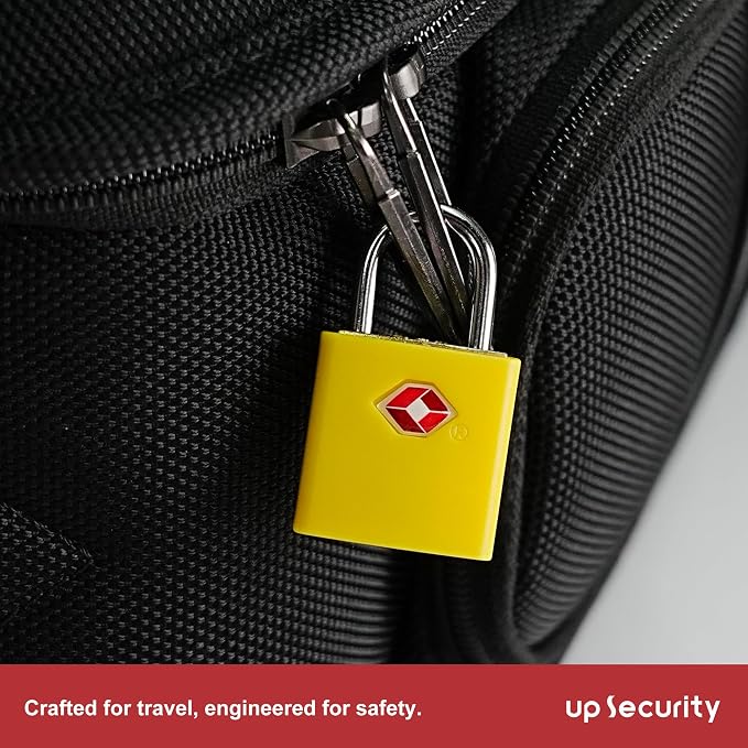 TSA Locks for Luggage, Keyed Alike Luggage Locks TSA Approved 4 Pack, Small Padlock with Key, Padlocks with Keys for Suitcase, Backpack, Bag Zipper, Tool Box, Case, Travel Essentials