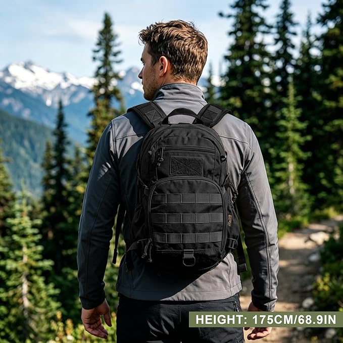 Mardingtop Small Tactical Backpack,Molle Hiking Backpack for Backpacking,Cycling and Biking,15L/25L Backpack