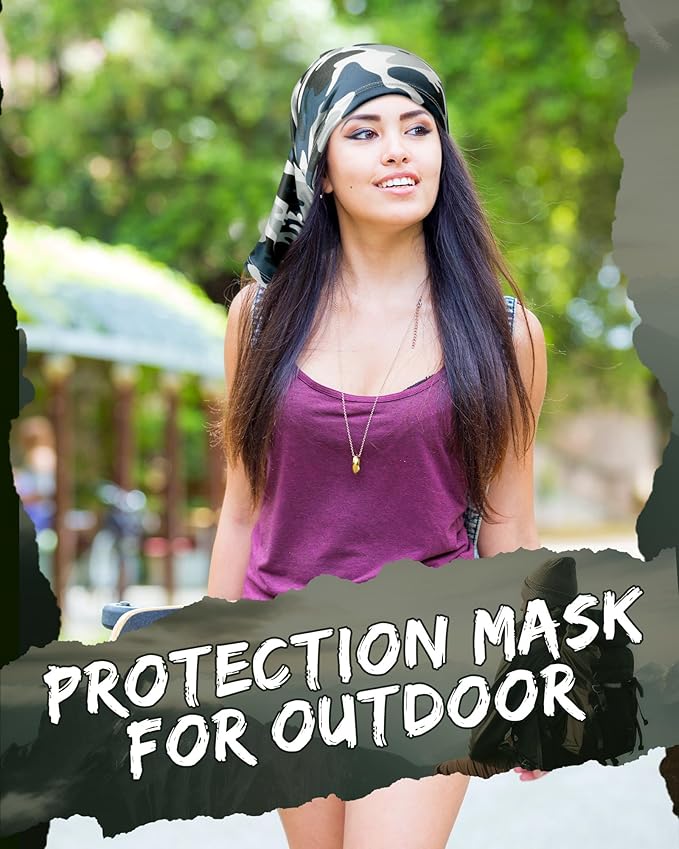 Cuffbow 12 Pack Neck Gaiters Face Mask Balaclava for Men Women Cooling Neck Gaiter Summer UV Protection Scarf