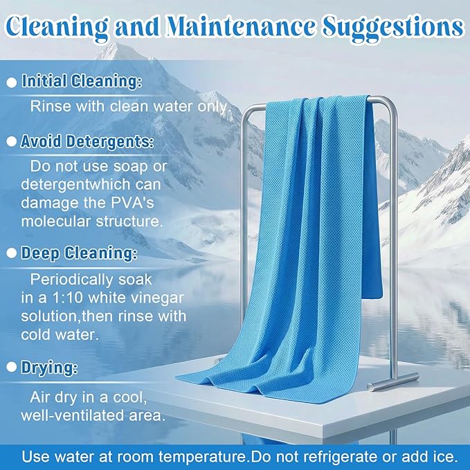 Premium PVA Cooling Towels for Neck and Face,4pcs 33"*12.7" Cooling Neck Wraps with Textured Dot Surface for Summer Heat,Cool Rags for Hot Weather, Cold Scarf for Gym Yoga Run,Blue (Blue)