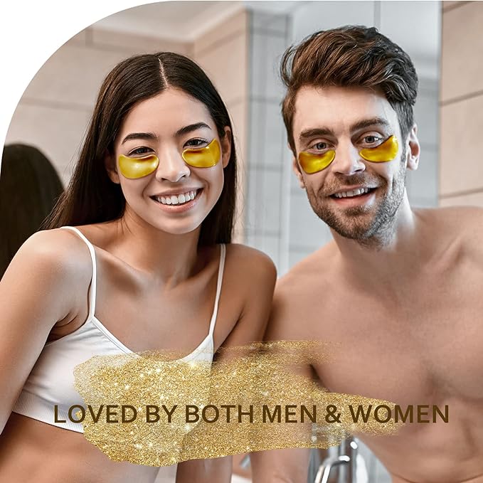 Taimand Under Eye Patches (30 Pairs), 24K Gold Under Eye Mask for Puffy Eyes, Dark Circles,Bags and Wrinkles with Collagen,Relieves Pressure and Reduces Wrinkles,Revitalises and Refreshes Your Skin