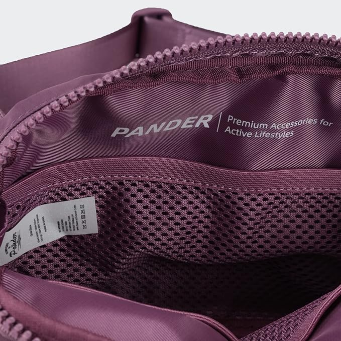 Pander Belt Bag Large 2L, Nylon Fanny Pack Purse for Women and Men with Adjustable Strap