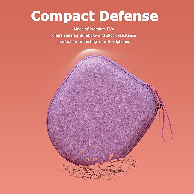 Ginsco Universal Headphone Case Compatible with JBL Tune 510BT 720BT, Sony WH-CH 720N/WH-CH520, with Sony/JBL/Soundcore Q20i Q30/BERIBES/TOZO/KVIDIO etc Wireless Headphones Purple