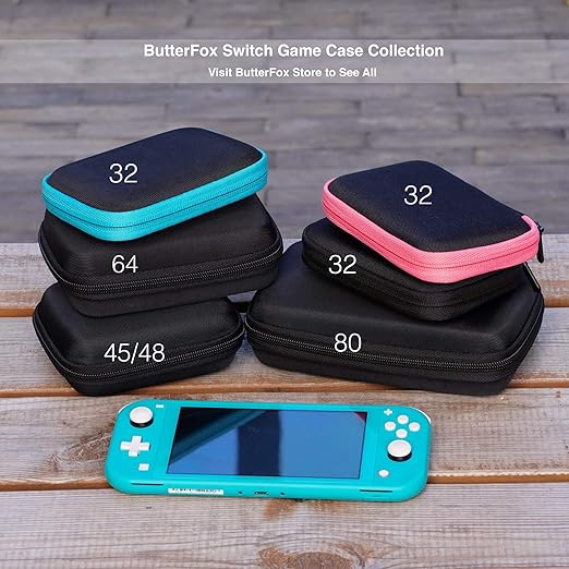 ButterFox 32 Switch Game Case for Nintendo Switch, Switch Game Card Storage Holder or SD Memory Card Case (32 Blue/Black)