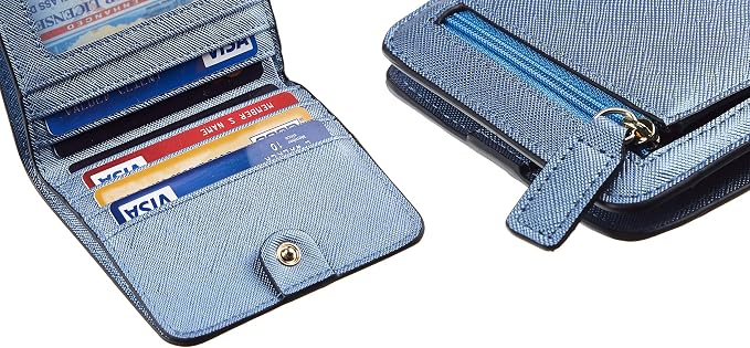 Toughergun Women’s Small Slim Leather Wallet with RFID Protection, Compact Bifold Mini Purse with Clear ID Window