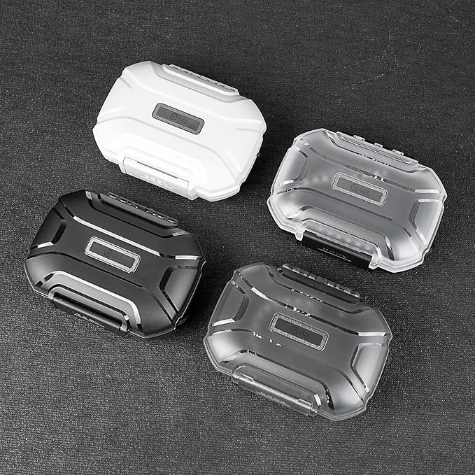 CCZ ZC01 Hard Shell IEM Case for KZ ZS10 Pro in Ear Monitor, Travel Portable Earbuds Case Waterproof Headphone Storage Box for Shure SE215, CCZ Melody, KBEAR KS1, KZ ZAR, ZS12 PRO 2, ZAS (Clear Black)