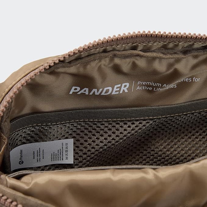 Pander Belt Bag Large 2L, Nylon Fanny Pack Purse for Women and Men with Adjustable Strap