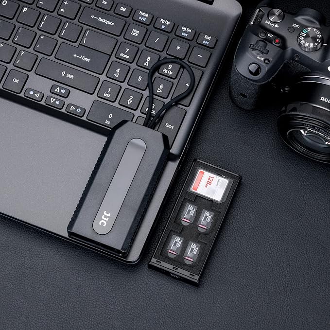 Portable Memory Card Case Holder for 6 SD SDHC SDXC Cards and 12 Micro SD TF Cards, Anti-Shock SD Card Case with Easy Push-Pull Design