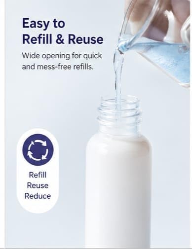 JULLY! 3-Pack 30ML Unique Mist Nasal Spray Bottle – Refillable Pump Sprayer for Nose, Durable HDPE Plastic, Leak-Proof Travel Size for Saline, Personal Care & Home Use, Easy-to-Use Dosage Mechanism